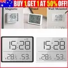 LCD Digital Wall Clock Desktop Clock With Temperature Humidity Alarm Clock NEW