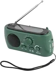 WOFASHPURET Emergency Solar Crank Am Fm Portable Radio with Led Flashlight Hand Power Torch USB Output for Camping Hiking and Emergency Situations