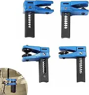 JawGrew 4 PCS Vertical Oil Pipe Clamp, Auto Repair Tools, Auto Steel Line Stopper Kit, Universal for Most Cars (Blue)