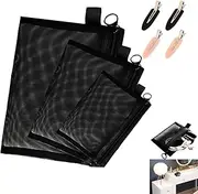 3 Pcs Mesh Makeup Bags Mesh Cosmetic Bags, Mesh Pouch, Travel Toiletry Bag Cosmetic Organizer Zipper Pouch,Multipurpose Makeup Travel Case for Home Office Travel Accessories