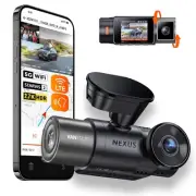N2X 2.7K Uber Dash Cam Front and Inside, 5G WiFi Dual Dash Camera for Car wit...
