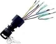 87-17009A5 Boat Ignition Switch with Key for for MERC/URY Mariner Outboard Motor Control Box 3 Position 6 Wire Connectors 87-17009A2