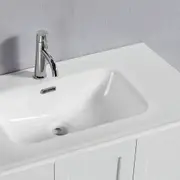 Shaker 750mm PVC Wall Hung Bathroom Vanity Ceramic Basin