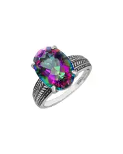 Tiramisu Silver 5.61 ct. tw. Mystic Quartz Ring