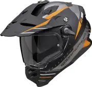 Scorpion ADF-9000 Air Feat Motocross Helmet, black-orange-silver, Size 2XL for Men Black Orange Silver