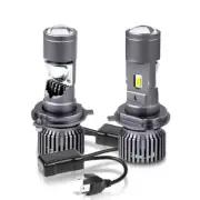 2X H4 9003 Mini Bi-LED Projector Lens LHD Headlight Kit 100W 50000LM 6000K Hi-Lo (for: Mini)