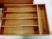 Bamboo Drawer Storage Box Kitchen Ware Storage Solution Multiple Use
