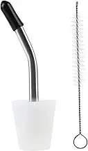 Spout Stovetopp Pot - Stainless Steel Espressos Coffee Maker | Coffee Pot Water Spout, Liquor Pour Spout with Cleaning Brush, Kettle Attachments for Water Hot Chocolate Tea Liquor Beverage Drinks