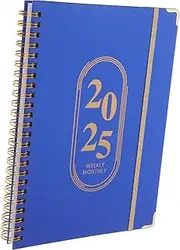 Monthly Weekly Planner Notebook Spiral Bound Academic Daily Planner Undated Calendar Notebook Vertical Layout Desk Accessory
