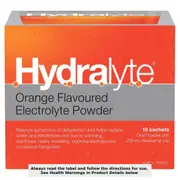 Hydralyte Electrolyte Powder Orange 10 Sachets