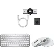 Logitech MX Work Bundle with Keys MINI Keyboard, 3S Mouse and BRIO 700 Webcam (White)