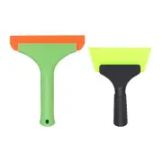 Shower Squeegee for Glass Doors 6"with Rubber Squeegee, Green/Orange,Black/Green