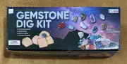Gemstone Dig Kit Discover 12 Unique Real Crystal STEM Kid Geology Fast Free Ship