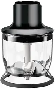 Braun Household Hand Blender Chopper Attachment MQS200BK, Compatible With Braun Hand Blender MultiQuick 7 and 9, BPA-Free, Capacity 350ml, Black