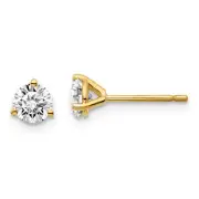 14k Yellow Gold 2/3ctw SI1/SI2, G H I, Lab Grown Dia. 3 Prong Earrings LAL6827