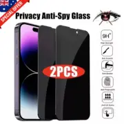 2x Privacy Tempered Glass Screen Protector For iPhone 16 15 14 13 12 11 Pro Max