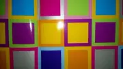 Unused wrapping gift paper squares pattern multicoloured, not psychedelic, cool