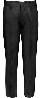 Premium Flat Front Black Pants Girls Adjustable Waist Khaki 12H
