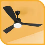 Krear Ceiling Fan With Light Remote Control 52'' DC Wood Blade Strong Wind Timer For Living Room