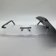 D938 Foster Grant BLAKE +1.00 Men's Reading Glasses RIMLESS READERS