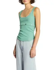 [Sass & Bide] Studded Tank in Teal