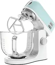 [Kenwood] KMX754APB Stand Mixer for Baking, Stylish Kitchen Mixer with K-beater, Dough Hook and Whisk, 5L Glass Bowl, Removable Splash Guard, 1000 W, Pastel Blue