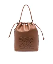 leather bucket bag One size Brown