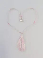 9907354 925er Silver Chain with Faceted Pink Quartz L47cm