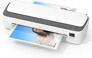 Morelian A4 Laminating Machine 9 inches Thermal Laminator Machine Desktop 6IN1 Multifunctional Hot and Cold Lamination with Paper Cutter Trimmer Rounder Hole Puncher Binding Hoop 12cps Laminating