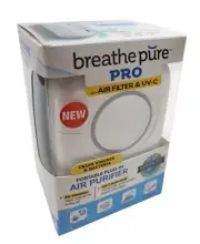 Breathe Pure Pro Portable Air Purifier With Air Filter & UV-C Portable NEW