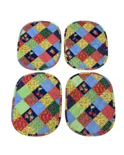 Kmart Quilted Patchwork Floral Cherry Strawberry Set of 4 Placemats