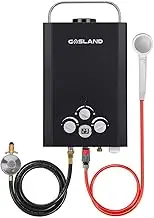 GASLAND Portable LPG Gas Hot Water Heater Caravan Camping Shower Pump Stand 4WD Black