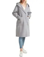[Belle & Bloom] Walk This Way Wool Blend Oversized Coat in Grey