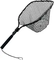Perfeclan Fishing Net,Collapsible Handle Portable Outdoor Landing Net Fish Netting for Aquarium Fish Tank Freshwater Saltwater