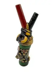 2 in 1 Snuff Applicator Handmade Cusco Andean Herbal Tool Inca Puma Snake