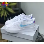 正版 NIKE AIR FORCE 1 LV8 白 雷射鐳射 仙杜瑞拉 百搭 情侶款 CW1577-100 休閒鞋