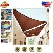 190 GSM 12' Brown Triangle Shade Sail - Durable UV Protection for Outdoor Spaces