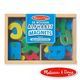 美國瑪莉莎 Melissa & Doug 大小寫英文字母木質磁鐵貼