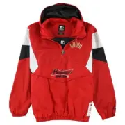 NWT Starter 50 BUDWEISER Black Label Pullover Front Pocket Hooded JACKET Mens M