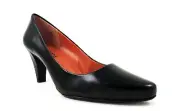 Club Moda Women's Glean Classic Pumps Black Kid Leather Size 8.5 M