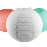 Round Paper Lantern Hanging Decor 10", 12", 14", 18", 24"