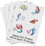Disney The Little Mermaid Temporary Tattoos - 24 Pcs