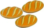[Novel Merk] Bread Baker & Croissant Patisserie Chef Lapel Pin, Hat Pin & Tie Tack Set with Clutch Back