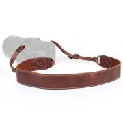 MG1515 Sierra Series Genuine Leather Camera Shoulder or Neck Strap - Brown Co...