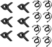 6X Backdrop Clip Holder Background Side Clamps Photo Studio Tripod Light Stand
