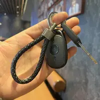 在飛比找ETMall東森購物網優惠-編織繩汽車鑰匙扣男女鑰匙掛件鑰匙鏈創意鑰匙圈情侶汽車用品