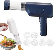 Electric Idiyappam Maker, Handheld Electric Pasta Maker, Cordless Pasta Machine,Electric idiyappam Machine, Portable Handheld Noodle Maker, Handheld Electric Pasta Noodle Gun (Blue)