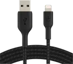 Belkin 2m Braided Lightning USB-A Cable Black