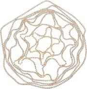 Healeved 1pc Mesh Rhinestone Hair Chain Vintage Bridal Cap Headchain Bridal Hair Jewelry Rhinestone Head Chain Hair Accessories Hair Bands Tiara Party Hair Chain Rhinestones Golden