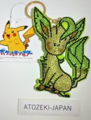 Leafeon Pokemon Rhinestone Jeweled Keychain